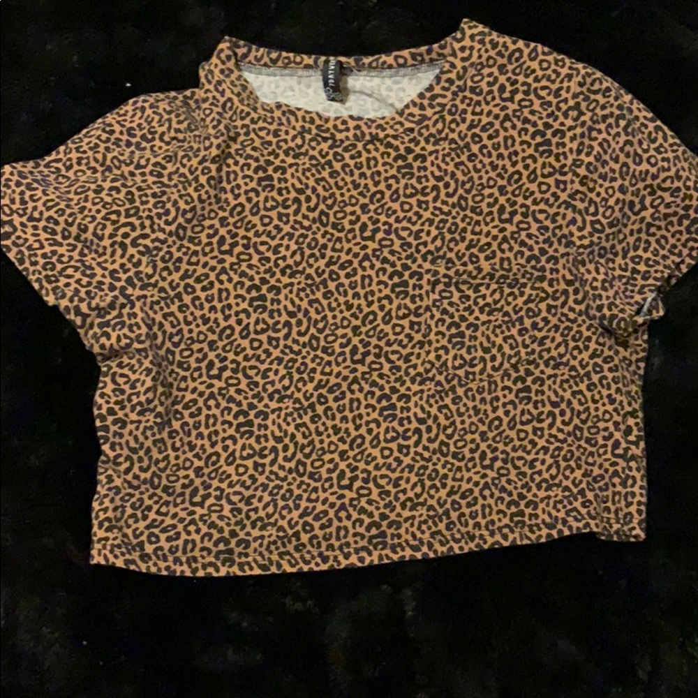 Cheetah print crop top